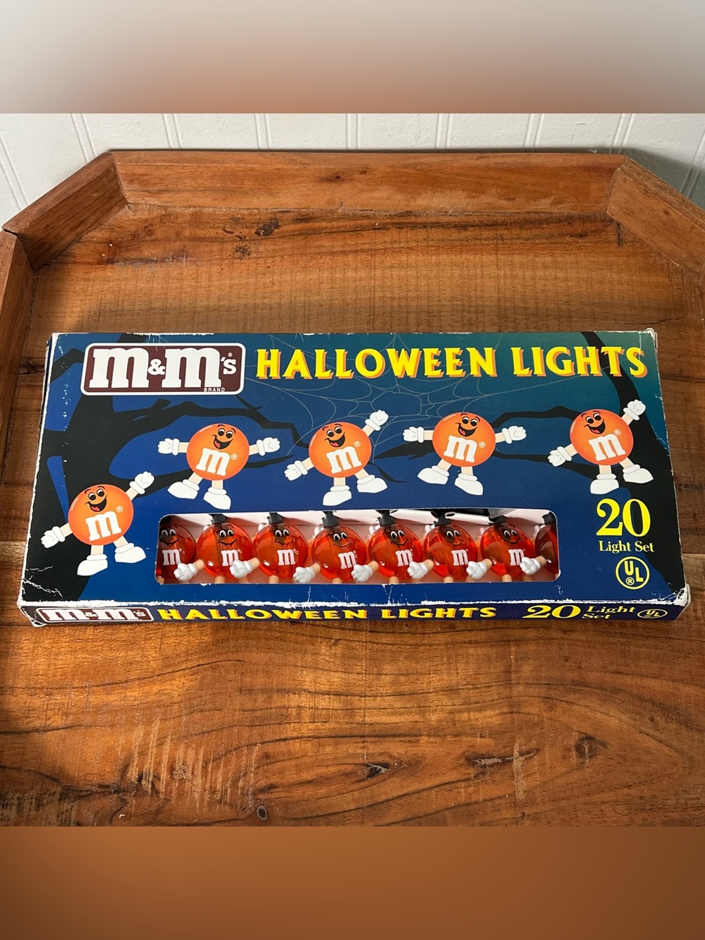 Vtg 90s M&M’s Candy 20 String Happy Light Set M&M Halloween Christmas